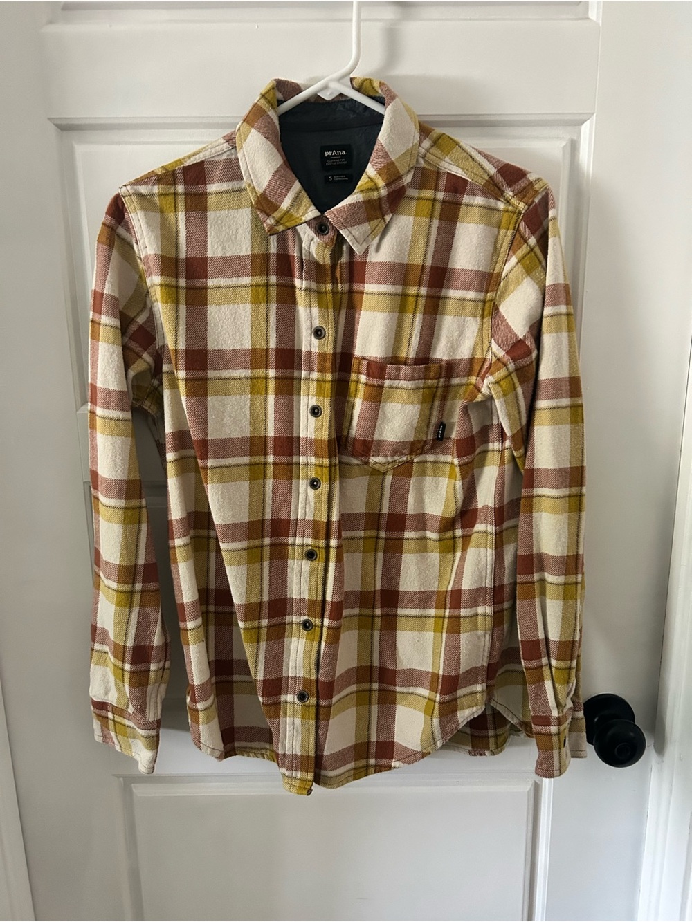 Prana Plaid Flannel Shirt Small